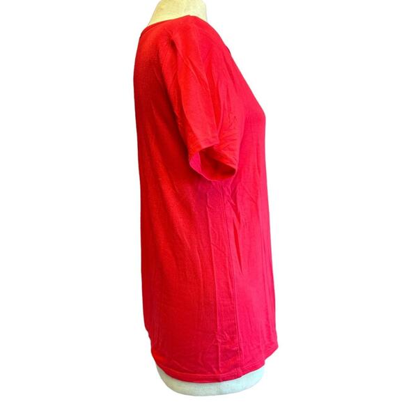 Womens Top Size Small Red Biker Indie Punk Retro Hippie Office Siren Concert Fun - Picture 4 of 7